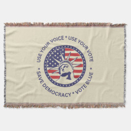 Verwenden Sie Ihr Vote Patriotic Liberty Abzeichen Decke