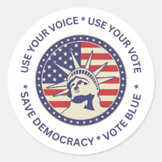 Verwenden Sie Ihr Vote Patriotic Liberty Abzeichen Runder Aufkleber