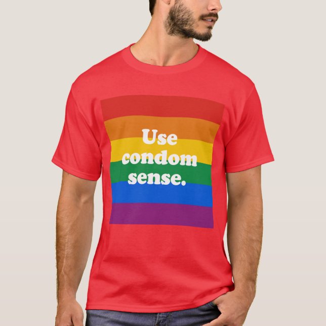 Verwenden Sie Kondomrichtung T-Shirt (Vorderseite)