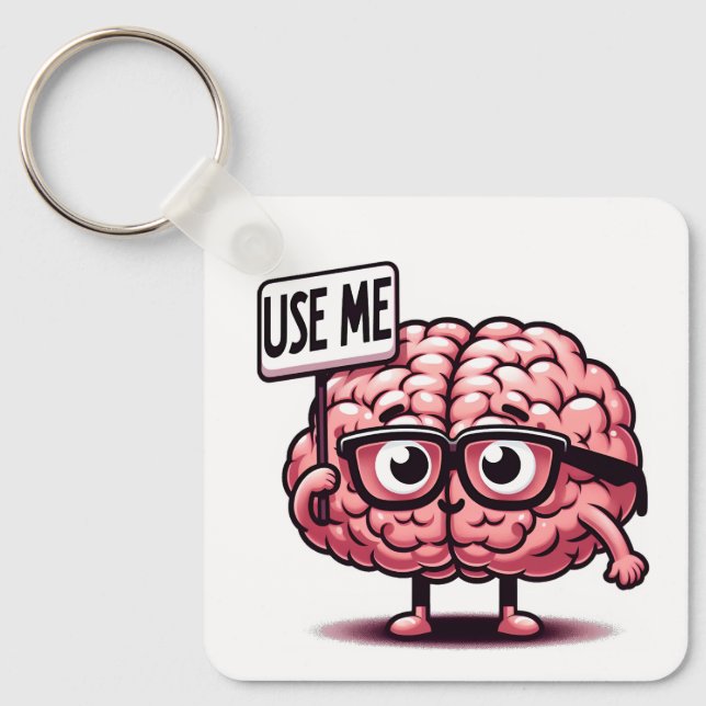 Verwenden Sie Me Funny Brain Schlüsselanhänger (Vorderseite)