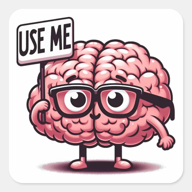 Verwenden Sie Me Funny Brain Sticker (Vorderseite)