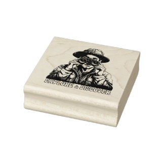 Verwenden von Binokularen zum Entdecken und Entdec Gummistempel