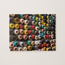 Verwendete Spray Paint Cans Puzzle
