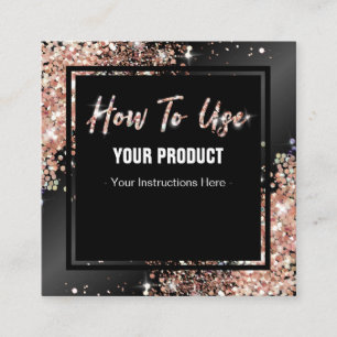 Verwendung der Gold-Instruktionskarte für Shiny R Quadratische Visitenkarte