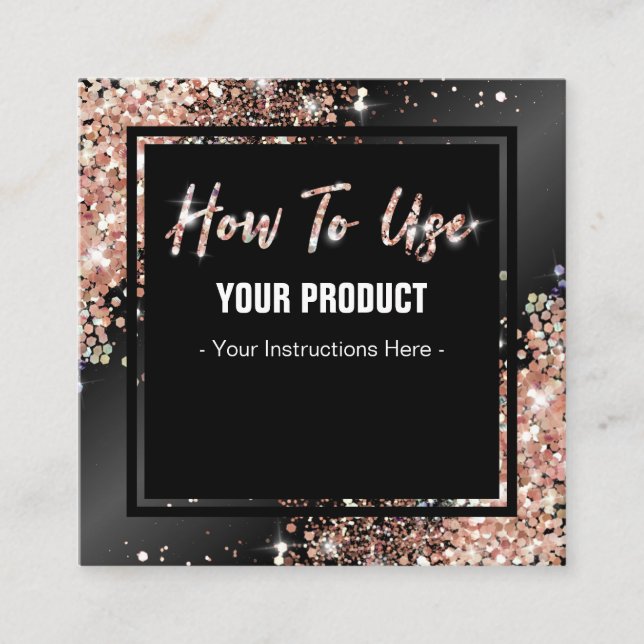 Verwendung der Gold-Instruktionskarte für Shiny Ro Quadratische Visitenkarte (Vorderseite)