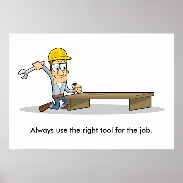 Verwendung von Handwerkzeugen 001 Poster (Vorne)