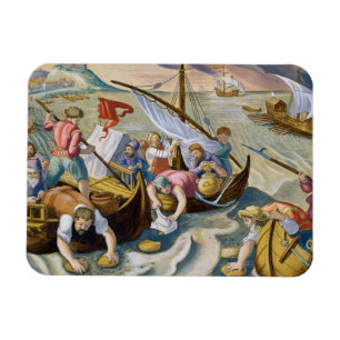 Verwendung von Schwämmen zum Sammeln von Naphtha v Magnet