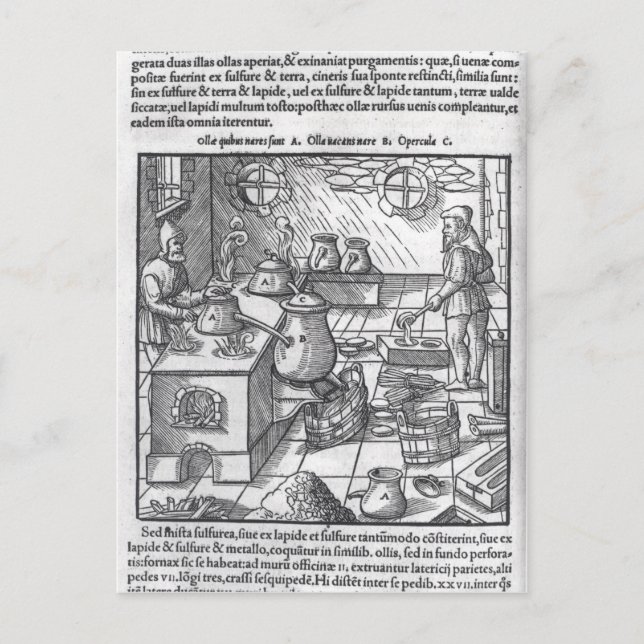 Verwendung von Schwefel Postkarte (Vorderseite)