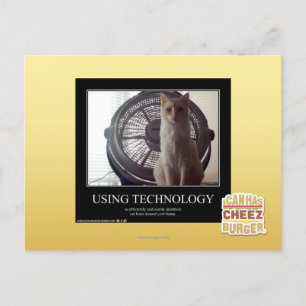 Verwendung von Technologie Postkarte