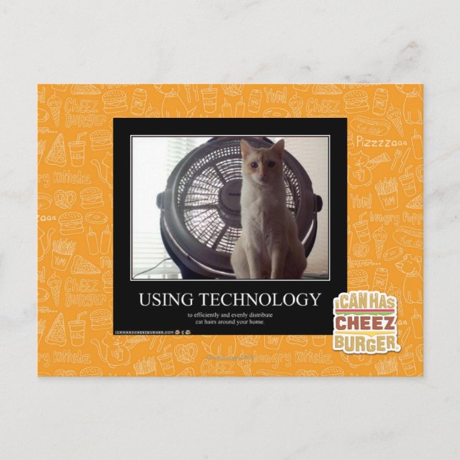 Verwendung von Technologie Postkarte (Vorderseite)