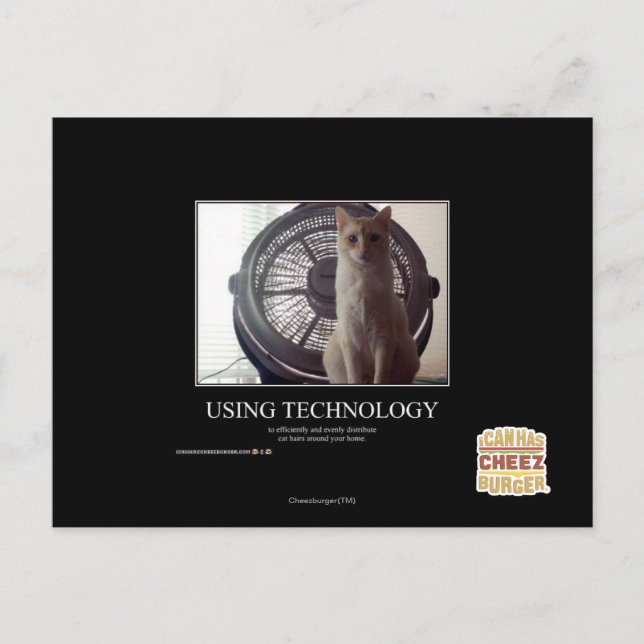 Verwendung von Technologie Postkarte (Vorderseite)