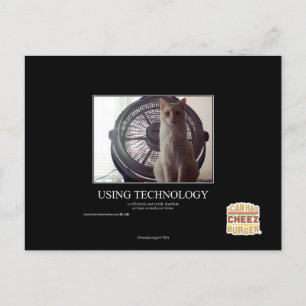 Verwendung von Technologie Postkarte