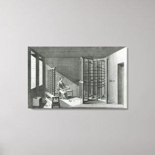 Verwerfende silk Faden, Illustration Encylopedia Leinwanddruck