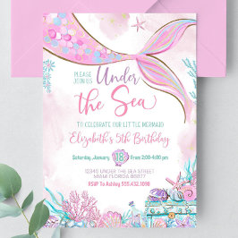 Verwertbar unter dem Meer Lila Aquamarine kleine M Einladung