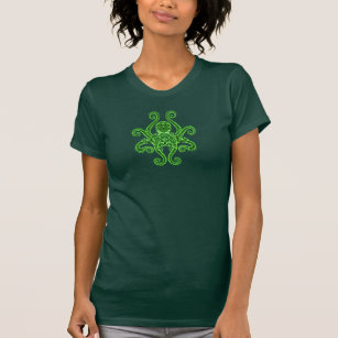 Verwickelte Krake, volles Grün T-Shirt