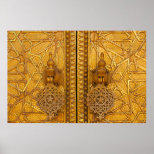 Verwickelte mit Filigran geschmückte Tore des Poster
