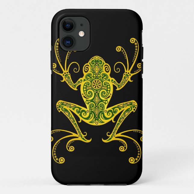 Verwickelter grüner und schwarzer Baum-Frosch Case-Mate iPhone Hülle (Rückseite)
