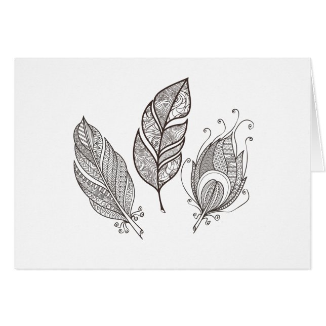 Verwickeltes Feder-Gekritzel (Vorderseite (Horizontal))