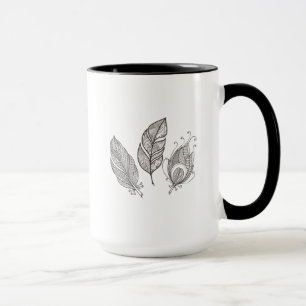 Verwickeltes Feder-Gekritzel Tasse