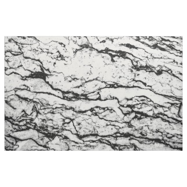 Verwickeltes Marmorsteinschwarzweiss-muster Stoff (Yard (91,4 cm))