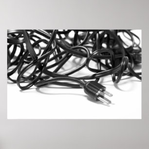 Verwicklung der Power-Kabel Poster