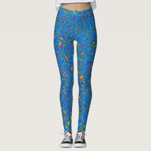 Verwicklungs-Leggings blau Leggings