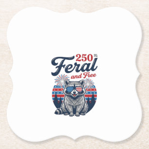 Verwilberte 250 und freie Waschbär-patriotische Ve Untersetzer