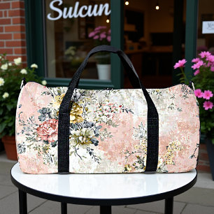 Verwilderter Rosengarten Blumenmuster Duffle Bag