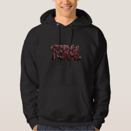 Verwildertes blutiges Fleisch-Horror-Typografie Go Hoodie