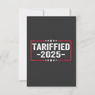 Verwirklicht 2025 Politische amerikanische Tarrifs Dankeskarte