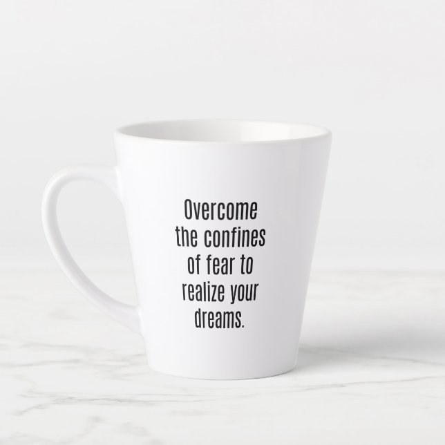 Verwirklichung Ihrer Träume Latte Tasse (Links)