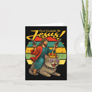 Verwirre mich nicht Jesus Lustige Katze Glaube Par Karte
