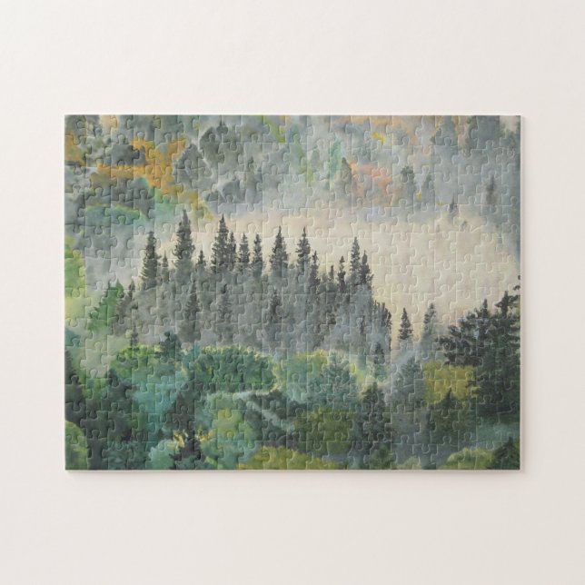 Verwirren Sie den Wald an der Dämmerung Puzzle (Horizontal)