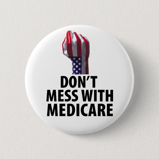 Verwirren Sie nicht mit Medicare Button (Vorderseite)