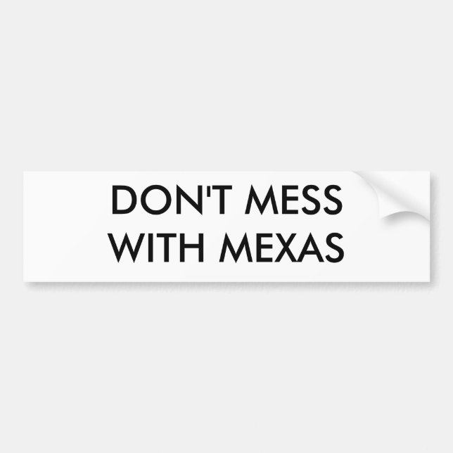 VERWIRREN SIE NICHT MIT MEXAS AUTOAUFKLEBER (Vorne)
