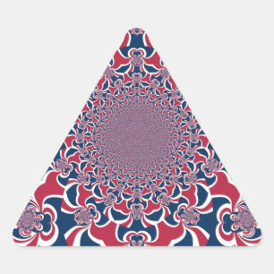 Verwirren von Kaleidoskop Art Print Dreieckiger Aufkleber