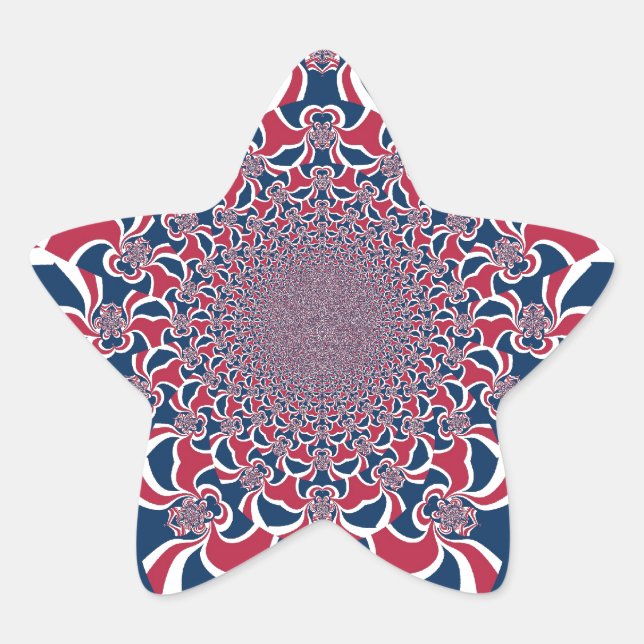 Verwirren von Kaleidoskop Art Print Stern-Aufkleber (Vorderseite)