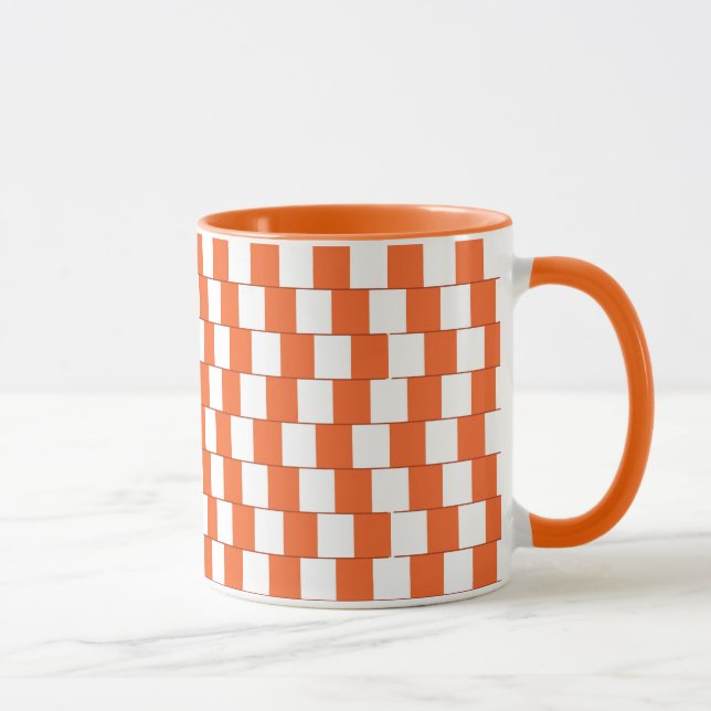Verwirrende Linien Orange Tasse (Rechts)