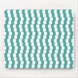 Verwirrende Linien Türkis Mousepad