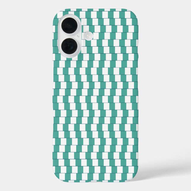 Verwirrende türkisfarbene Linien Case-Mate iPhone Hülle (Rückseite)