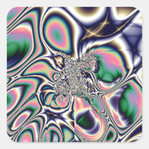 Verwirrt herauf Graffiti-Sammlung Quadratischer Aufkleber