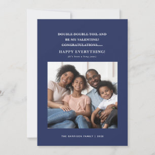 Verwirrte Coronavirus Holiday Greetings Blue Ankündigung