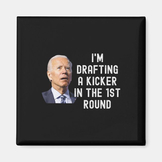 Verwirrte Drafting Kicker Funny Fantasy Football D Magnet (Vorne)