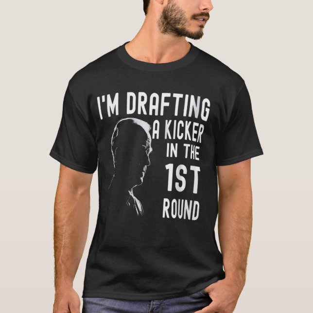 Verwirrte Drafting Kicker Funny Fantasy Football D T-Shirt (Vorderseite)