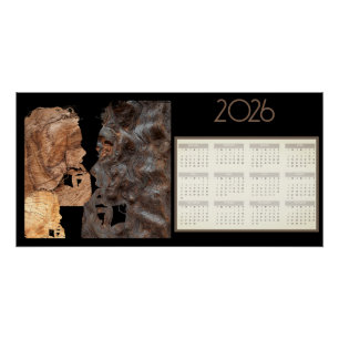Verwirrte Frauenprofil 2026 Kalender Poster