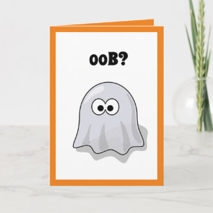 Verwirrte Geister sagt "Oob"? Funny Halloween Cart Einladung