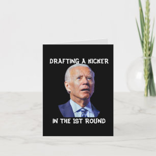 Verwirrte Joe Biden Fantasy Football Loser Draftin Feiertagskarte