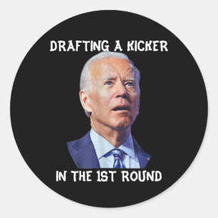 Verwirrte Joe Biden Fantasy Football Loser Draftin Runder Aufkleber