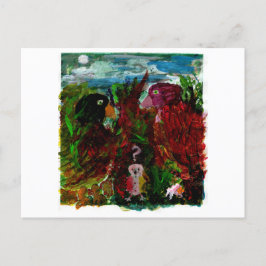 Verwirrte kleine Vogelpostkarte Postkarte