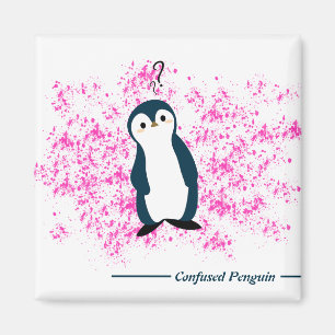Verwirrte Pinguin Magnet